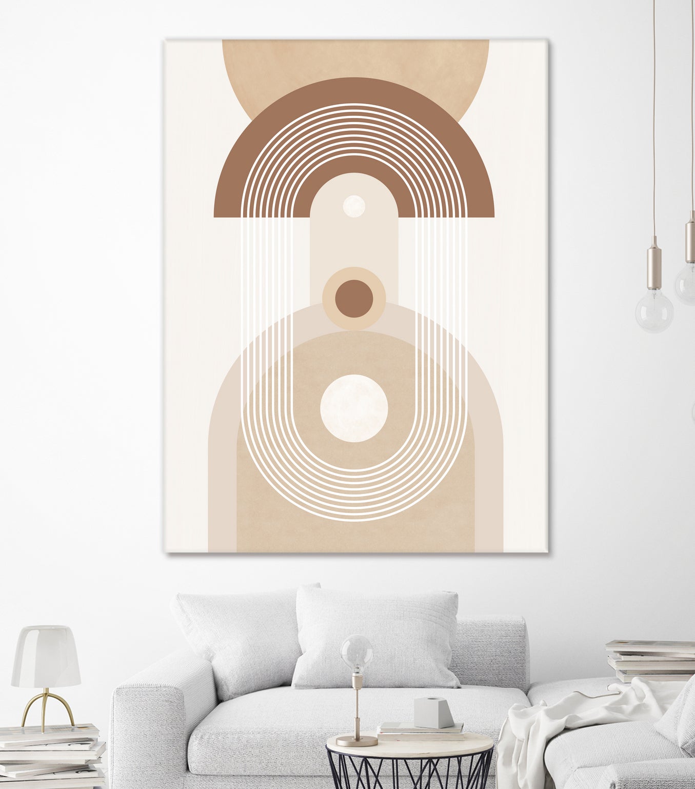 Beige Mid Century Poster by Elena Ristova on GIANT ART - abstract abstract