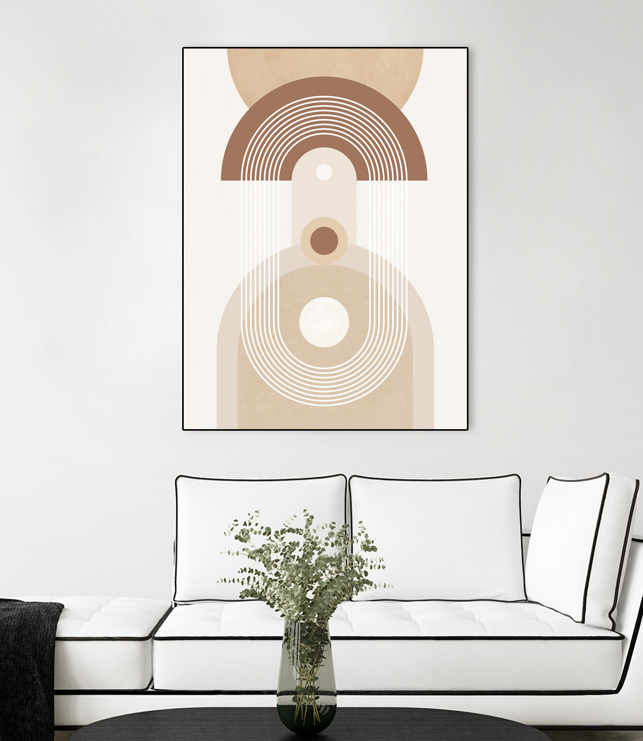 Beige Mid Century Poster by Elena Ristova on GIANT ART - abstract abstract