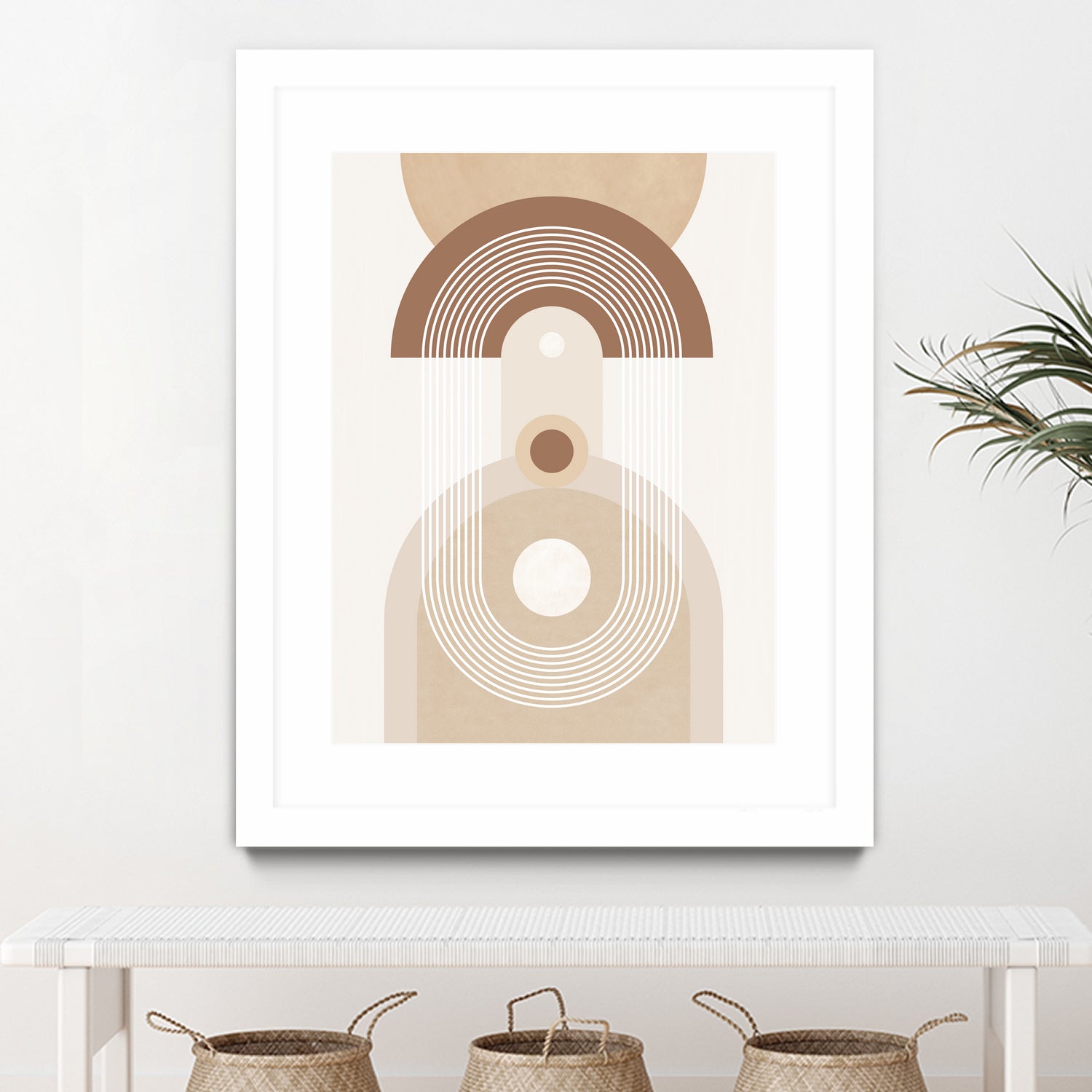 Beige Mid Century Poster by Elena Ristova on GIANT ART - abstract abstract