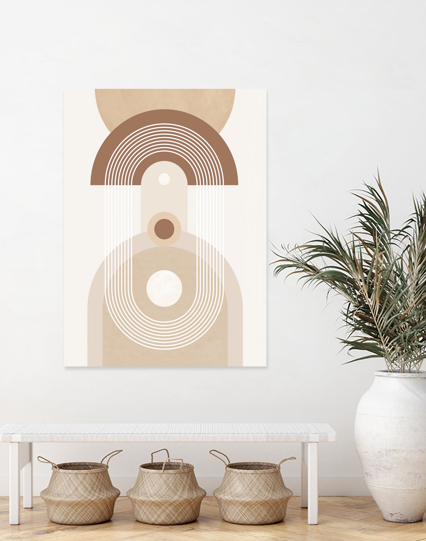 Beige Mid Century Poster by Elena Ristova on GIANT ART - abstract abstract