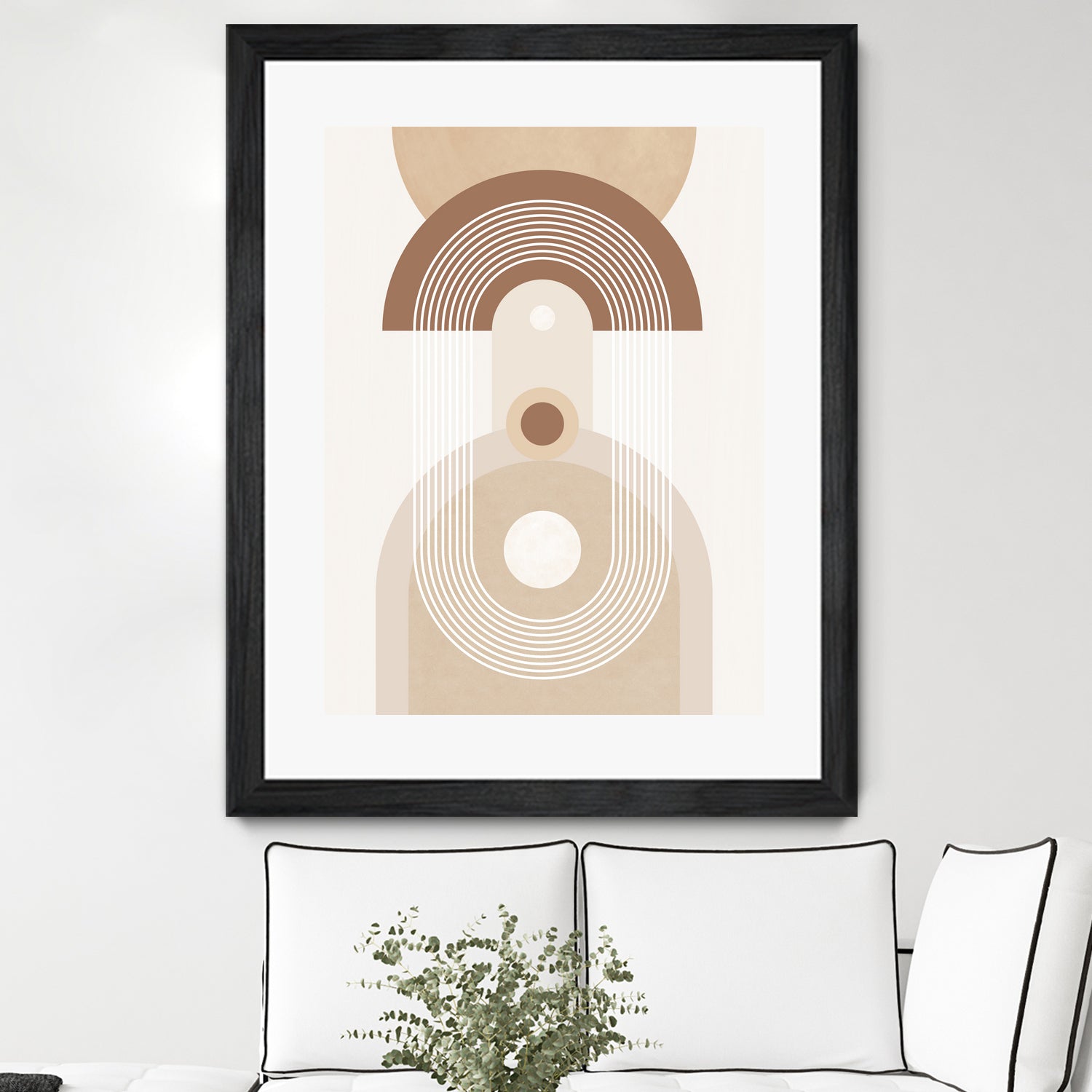 Beige Mid Century Poster by Elena Ristova on GIANT ART - abstract abstract