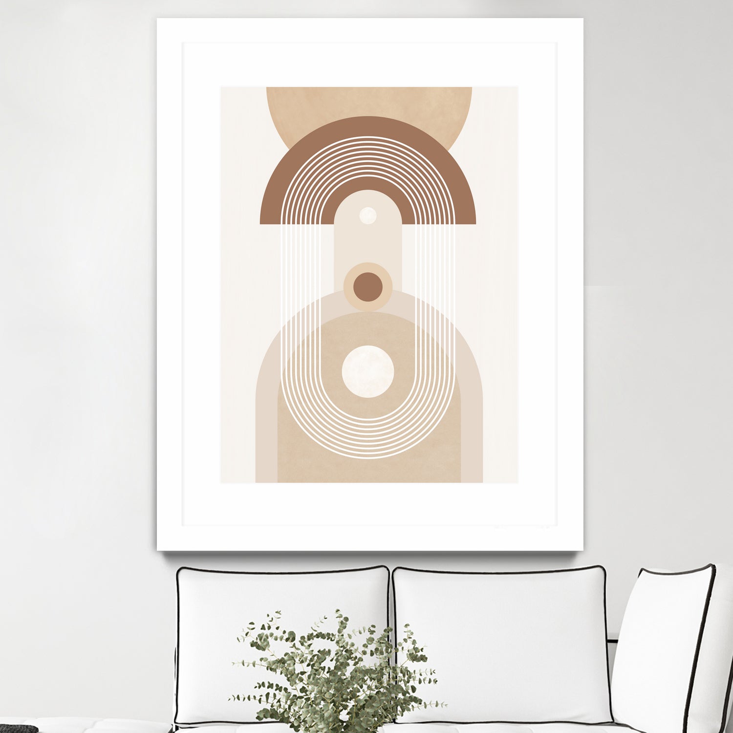 Beige Mid Century Poster by Elena Ristova on GIANT ART - abstract abstract