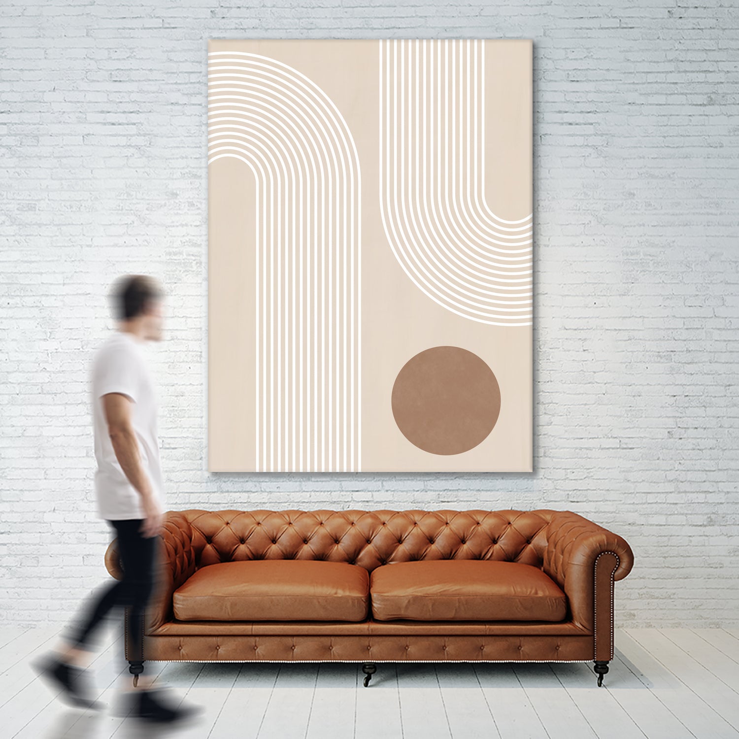 Beige Arc Poster by Elena Ristova on GIANT ART - abstract abstract