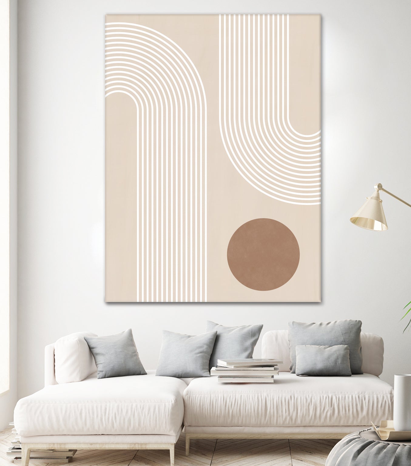 Beige Arc Poster by Elena Ristova on GIANT ART - abstract abstract