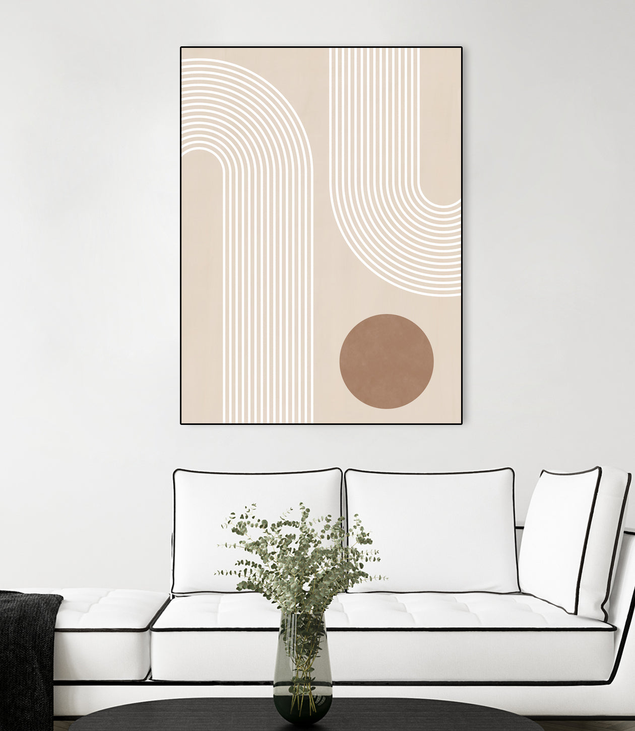 Beige Arc Poster by Elena Ristova on GIANT ART - abstract abstract