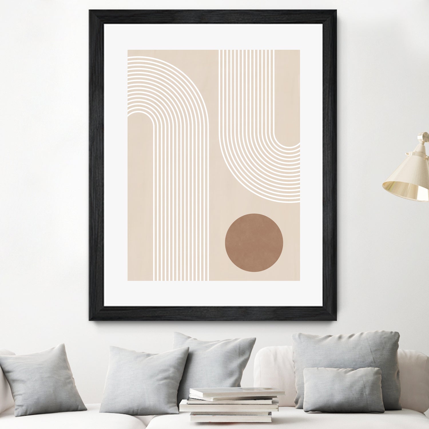 Beige Arc Poster by Elena Ristova on GIANT ART - abstract abstract
