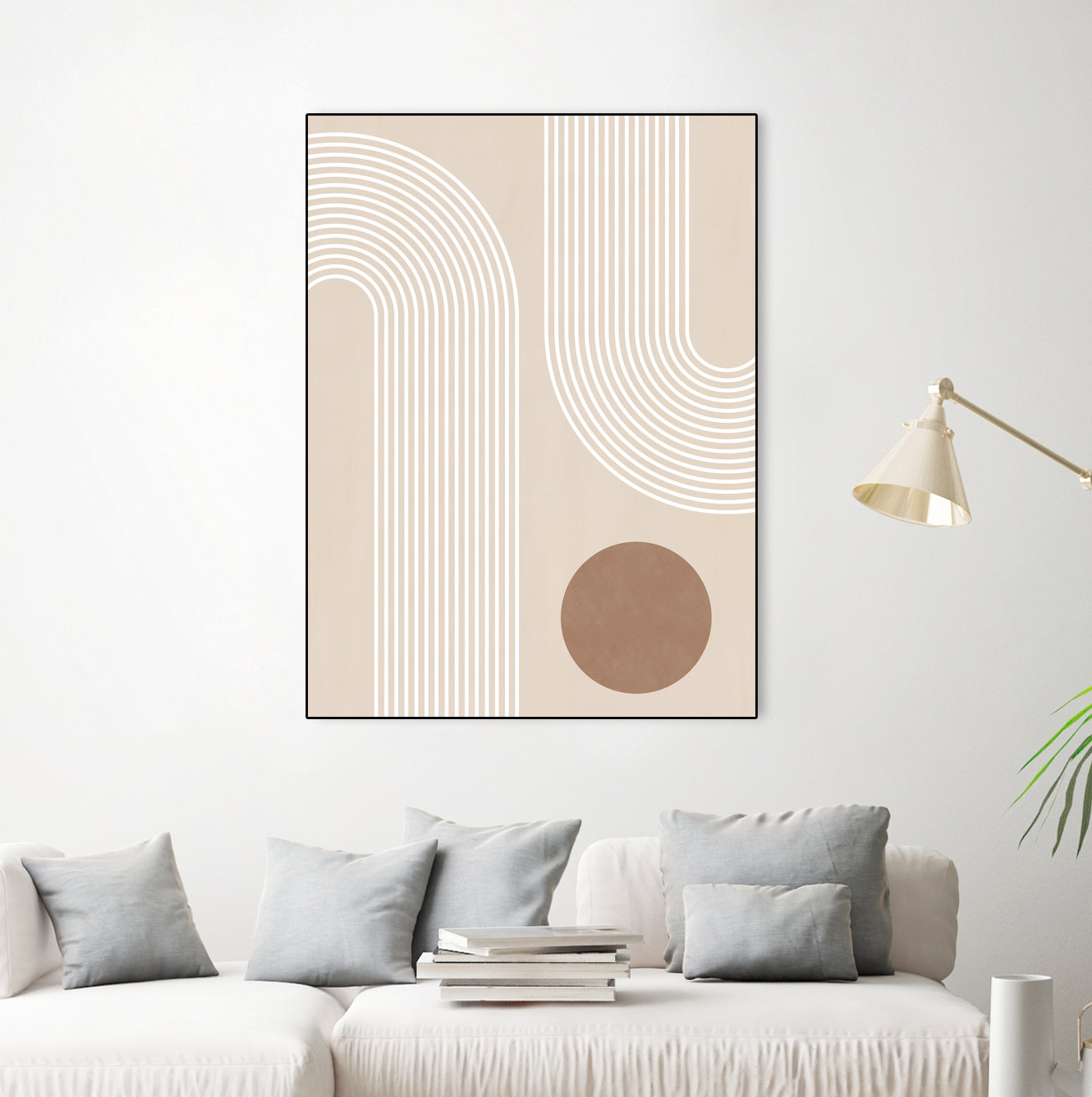 Beige Arc Poster by Elena Ristova on GIANT ART - abstract abstract