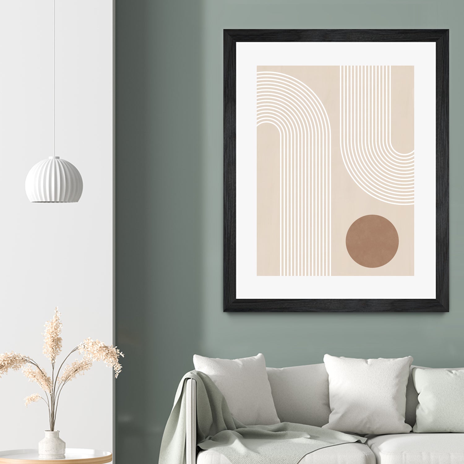 Beige Arc Poster by Elena Ristova on GIANT ART - abstract abstract