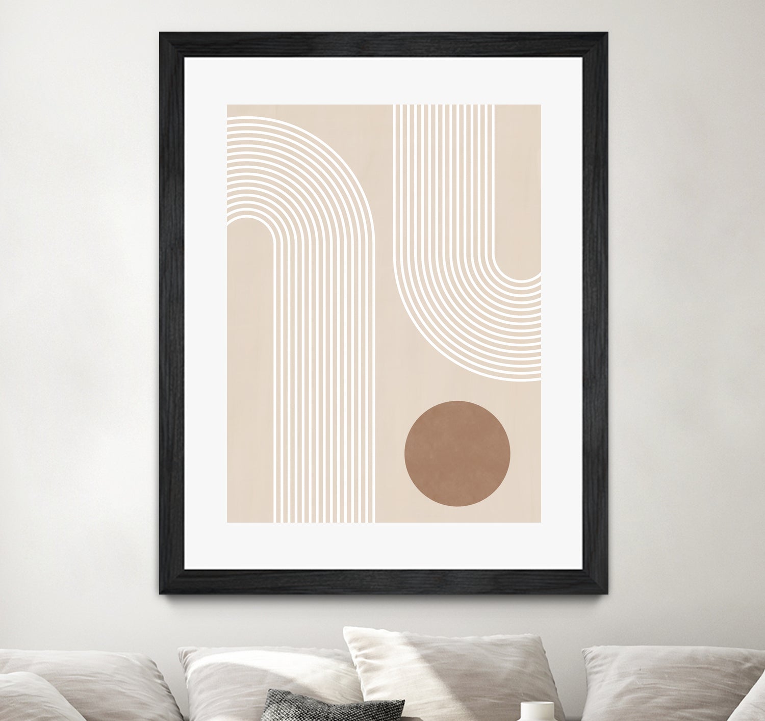Beige Arc Poster by Elena Ristova on GIANT ART - abstract abstract