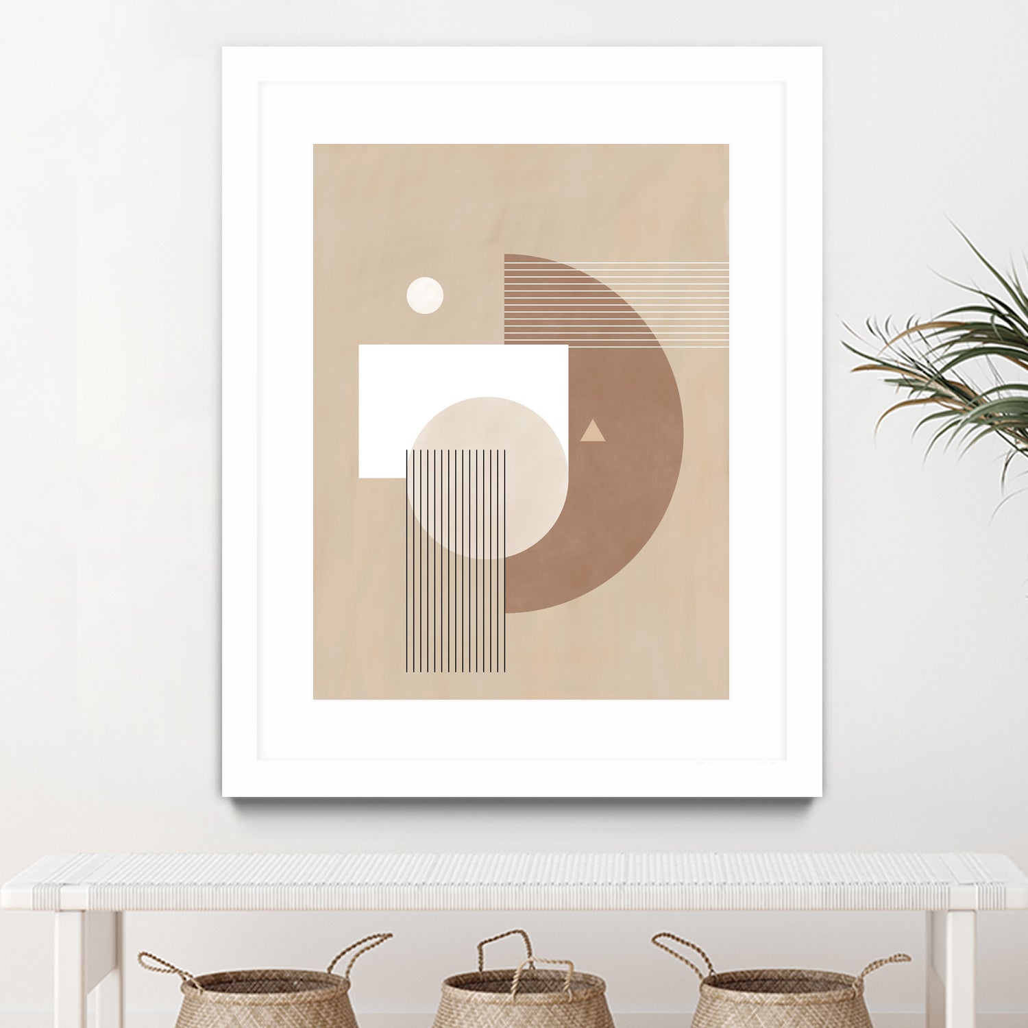 Neutral Semicircles Poster by Elena Ristova on GIANT ART - abstract abstract