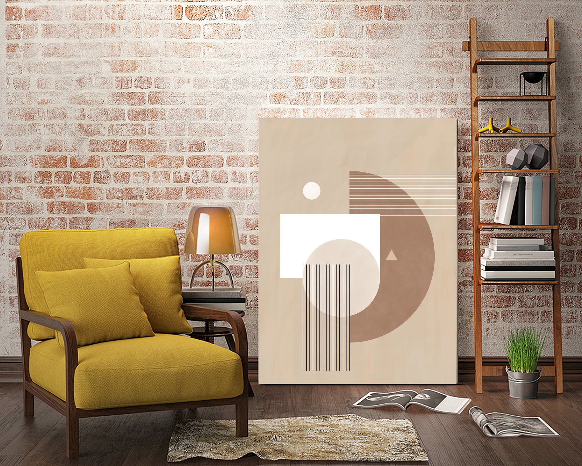 Neutral Semicircles Poster by Elena Ristova on GIANT ART - abstract abstract