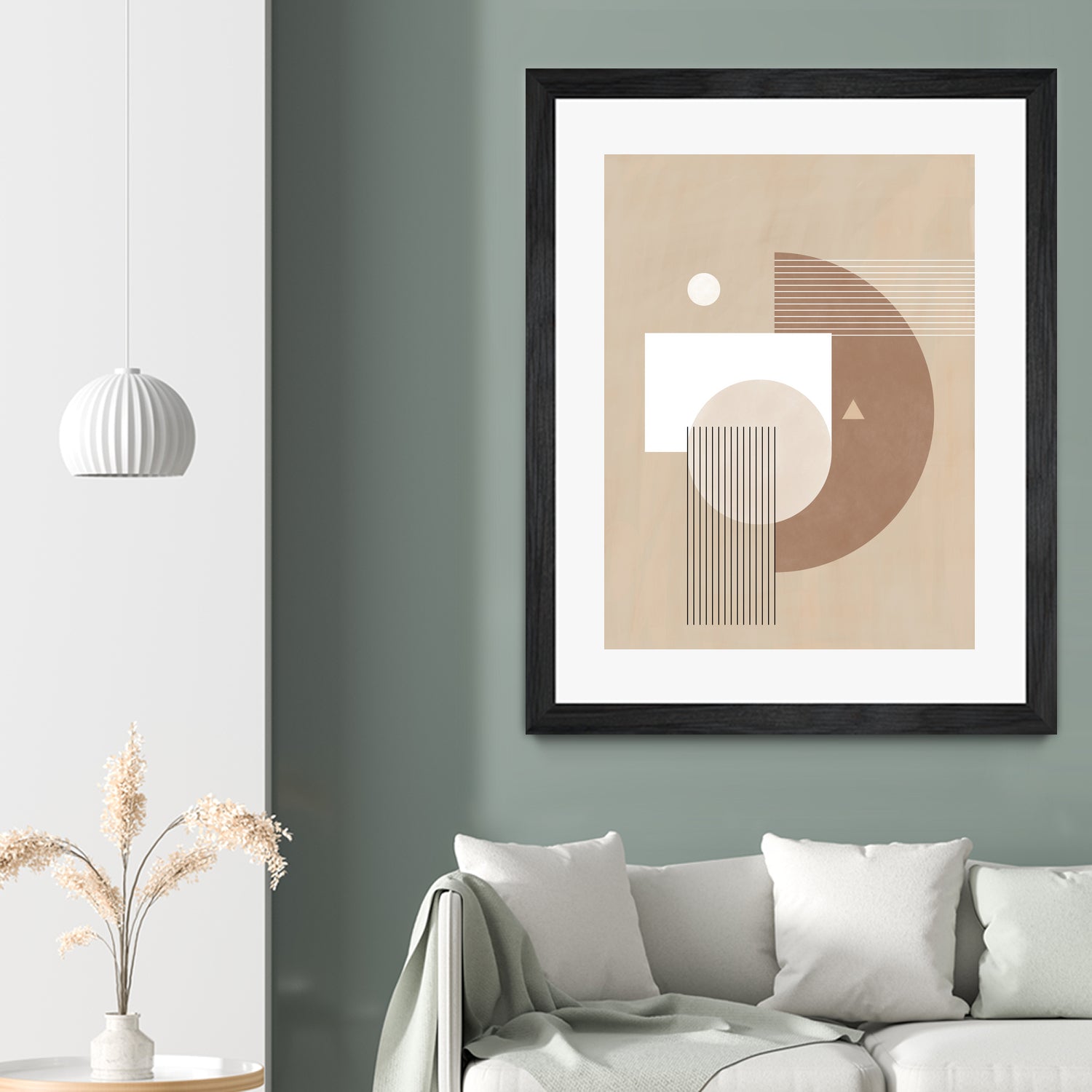 Neutral Semicircles Poster by Elena Ristova on GIANT ART - abstract abstract