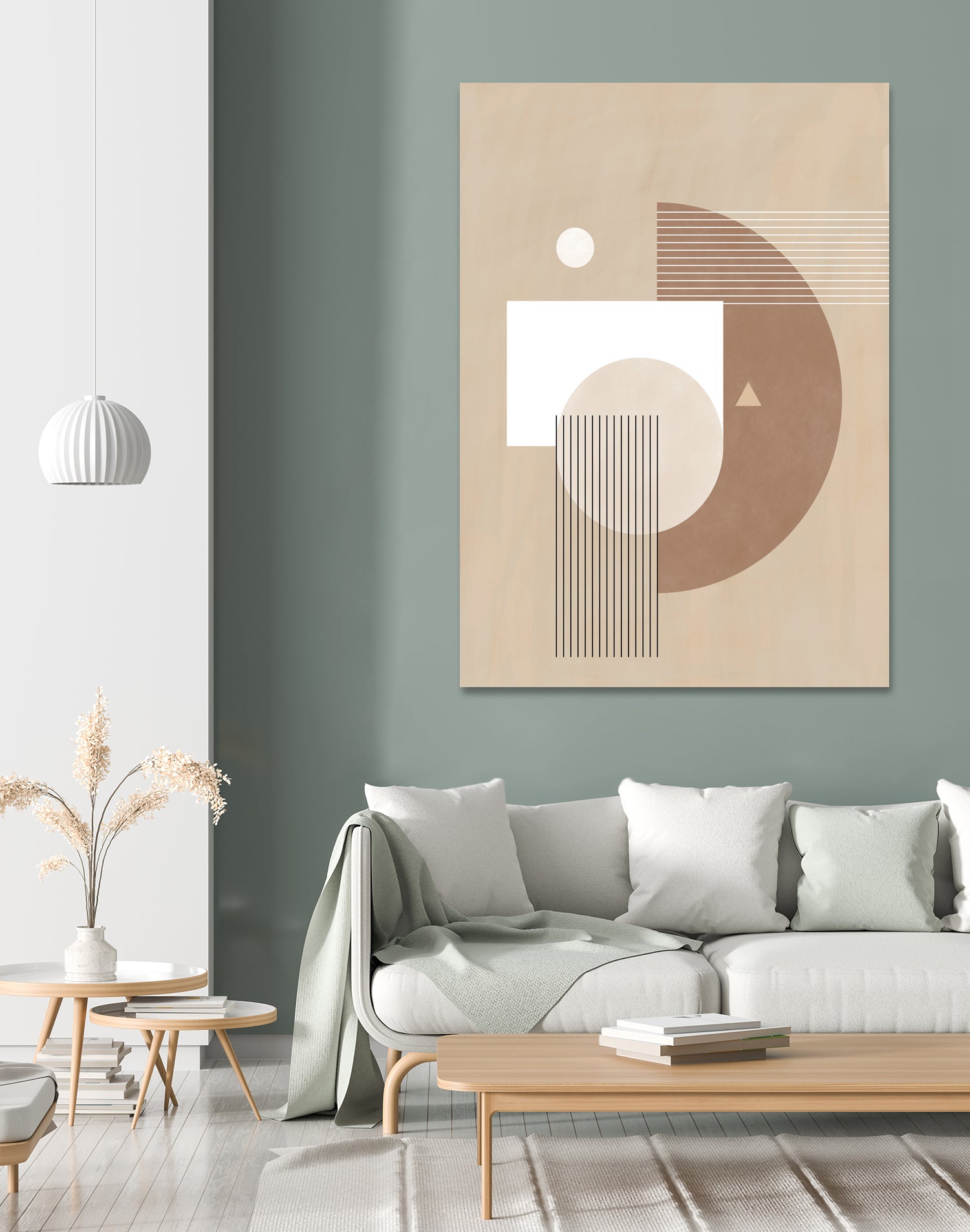 Neutral Semicircles Poster by Elena Ristova on GIANT ART - abstract abstract