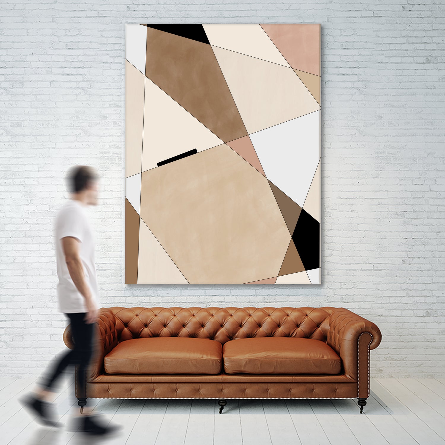 Geometric Beige art No.1 by Elena on GIANT ART - illustration beige
