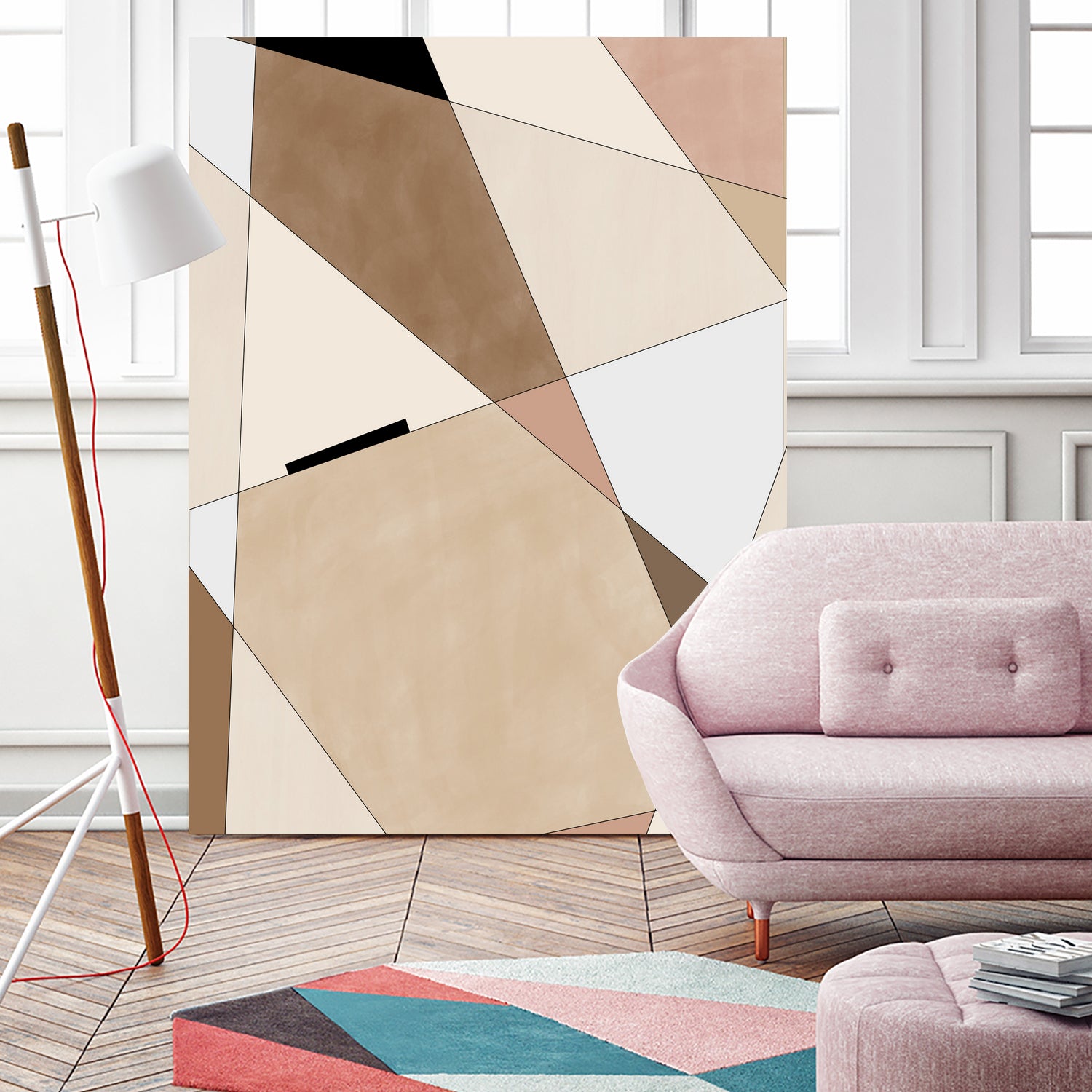 Geometric Beige art No.1 by Elena on GIANT ART - illustration beige