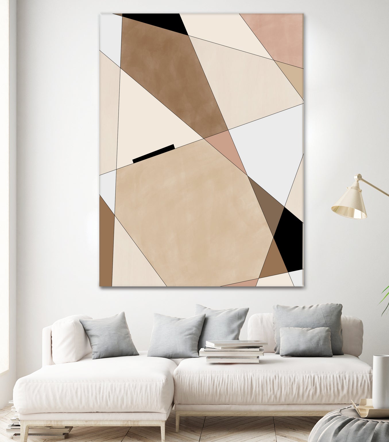 Geometric Beige art No.1 by Elena on GIANT ART - illustration beige