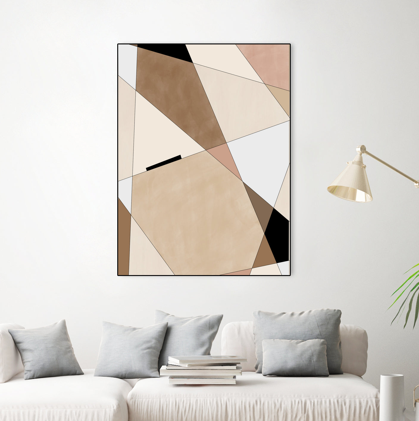 Geometric Beige art No.1 by Elena on GIANT ART - illustration beige