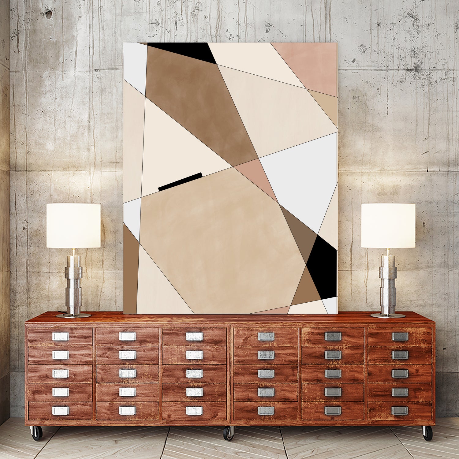 Geometric Beige art No.1 by Elena on GIANT ART - illustration beige