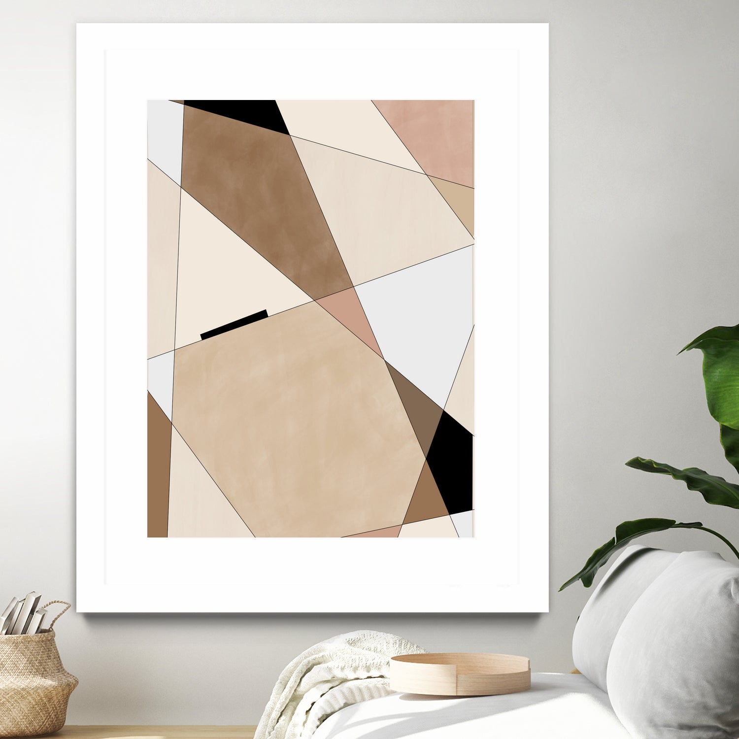 Geometric Beige art No.1 by Elena on GIANT ART - illustration beige