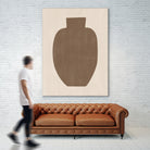 Brown Silhouette of a Vase by Elena Ristova on GIANT ART - minimalist art abstract minimalist art