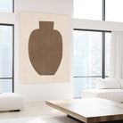 Brown Silhouette of a Vase by Elena Ristova on GIANT ART - minimalist art abstract minimalist art