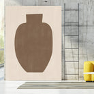 Brown Silhouette of a Vase by Elena Ristova on GIANT ART - minimalist art abstract minimalist art
