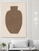 Brown Silhouette of a Vase by Elena Ristova on GIANT ART - minimalist art abstract minimalist art