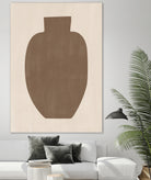 Brown Silhouette of a Vase by Elena Ristova on GIANT ART - minimalist art abstract minimalist art