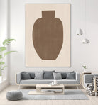Brown Silhouette of a Vase by Elena Ristova on GIANT ART - minimalist art abstract minimalist art