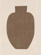 Brown Silhouette of a Vase by Elena Ristova on GIANT ART - minimalist art abstract minimalist art