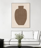 Brown Silhouette of a Vase by Elena Ristova on GIANT ART - minimalist art abstract minimalist art