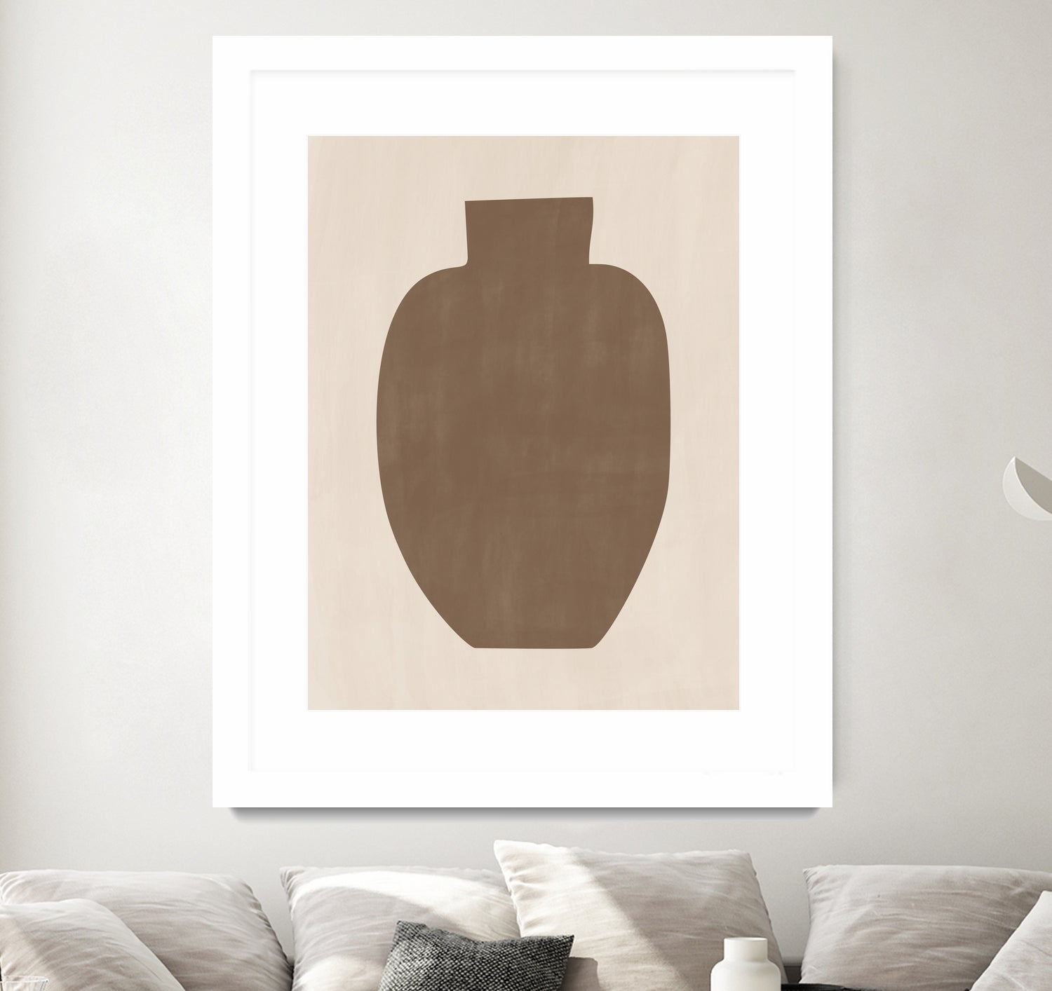 Brown Silhouette of a Vase by Elena Ristova on GIANT ART - minimalist art abstract minimalist art