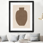 Brown Silhouette of a Vase by Elena Ristova on GIANT ART - minimalist art abstract minimalist art