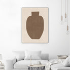 Brown Silhouette of a Vase by Elena Ristova on GIANT ART - minimalist art abstract minimalist art