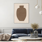 Brown Silhouette of a Vase by Elena Ristova on GIANT ART - minimalist art abstract minimalist art