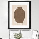 Brown Silhouette of a Vase by Elena Ristova on GIANT ART - minimalist art abstract minimalist art