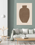 Brown Silhouette of a Vase by Elena Ristova on GIANT ART - minimalist art abstract minimalist art