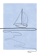 Sail Line Serenity by Elena Ristova on GIANT ART - abstract minimalist line art