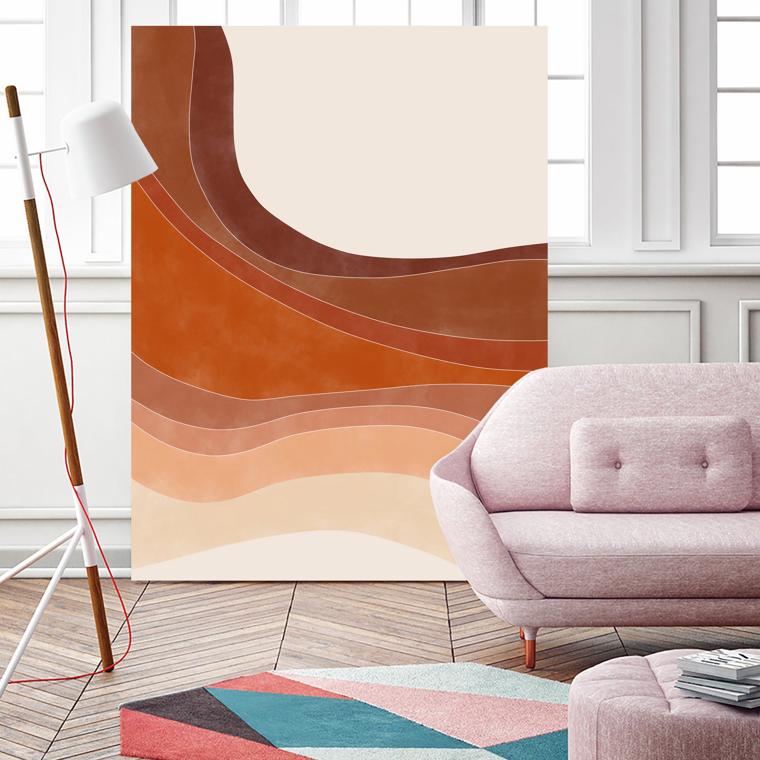 Layered Bands In Earthy Tones by Elena Ristova on GIANT ART - abstract abstract