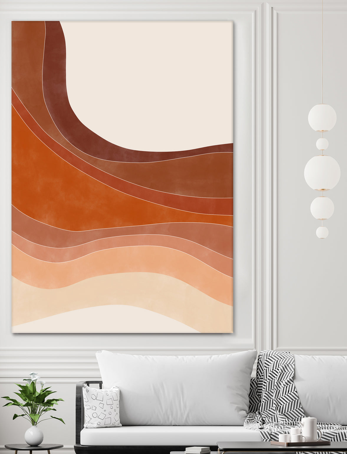 Layered Bands In Earthy Tones by Elena Ristova on GIANT ART - abstract abstract