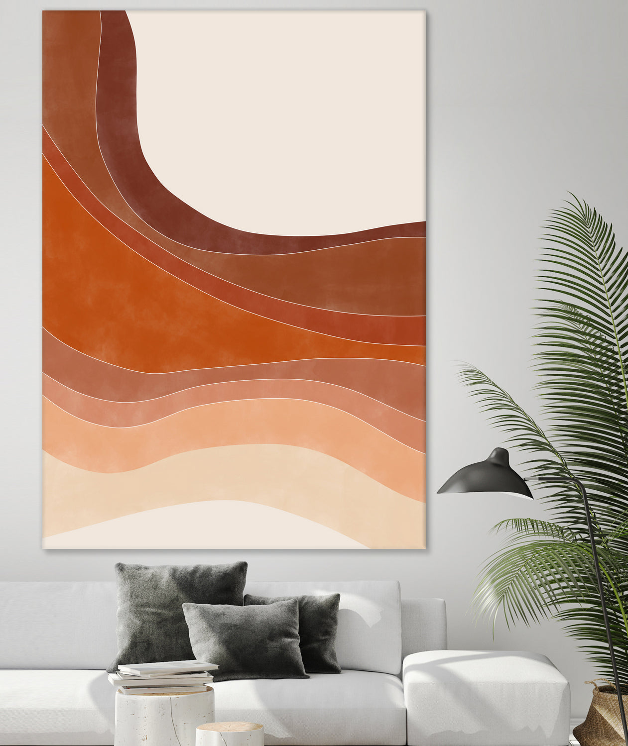 Layered Bands In Earthy Tones by Elena Ristova on GIANT ART - abstract abstract