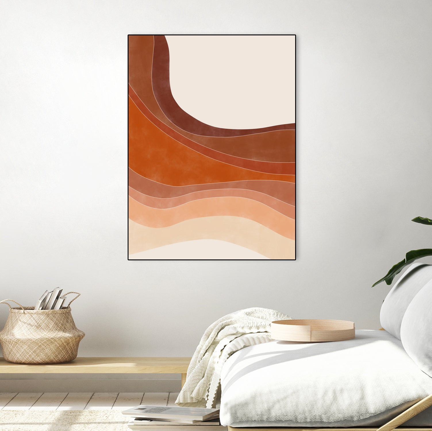 Layered Bands In Earthy Tones by Elena Ristova on GIANT ART - abstract abstract