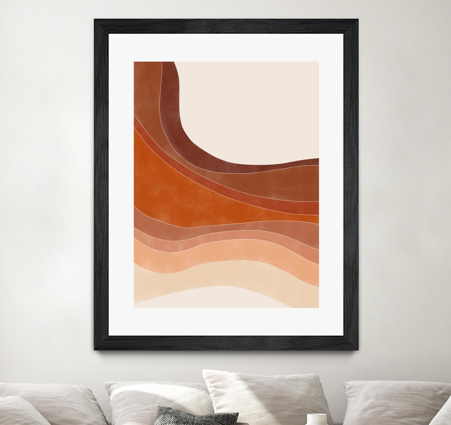 Layered Bands In Earthy Tones by Elena Ristova on GIANT ART - abstract abstract