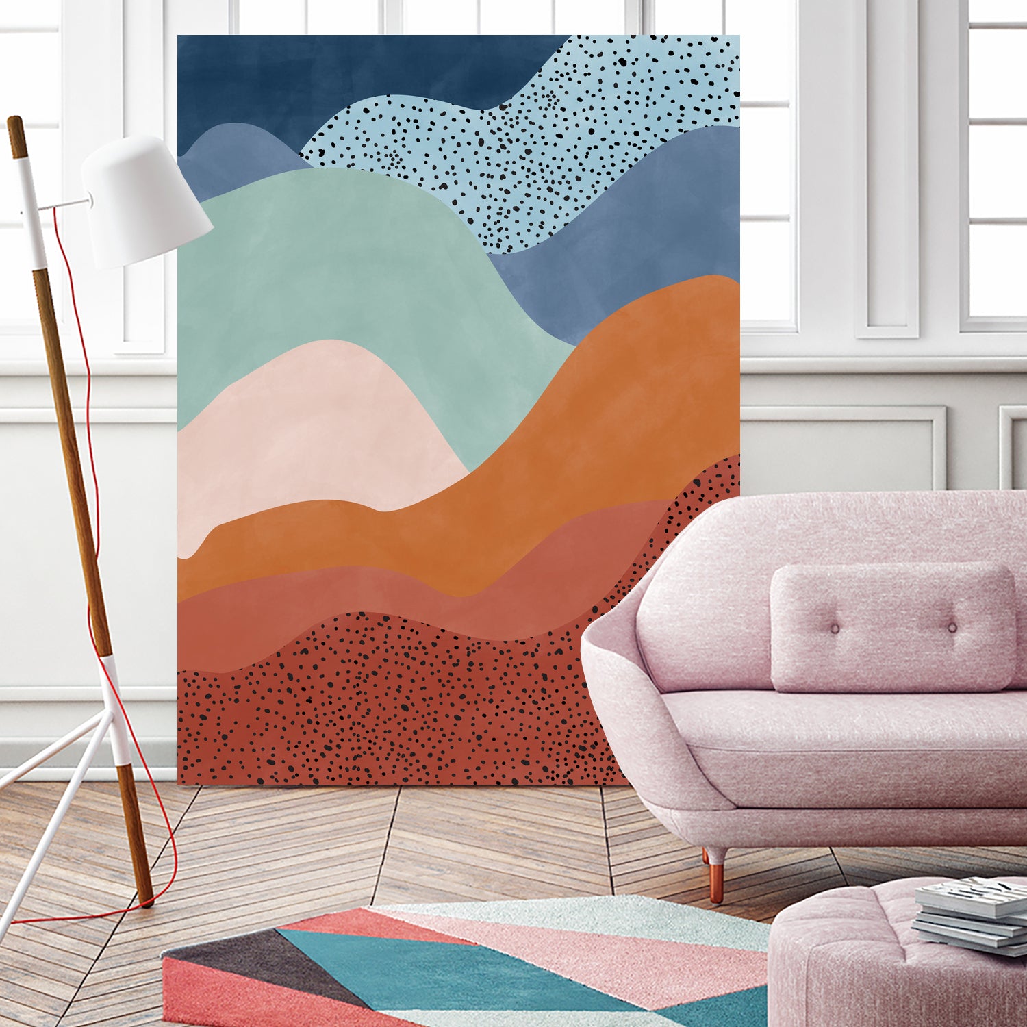 Colorful Wave Scape by Elena Ristova on GIANT ART - abstract abstract