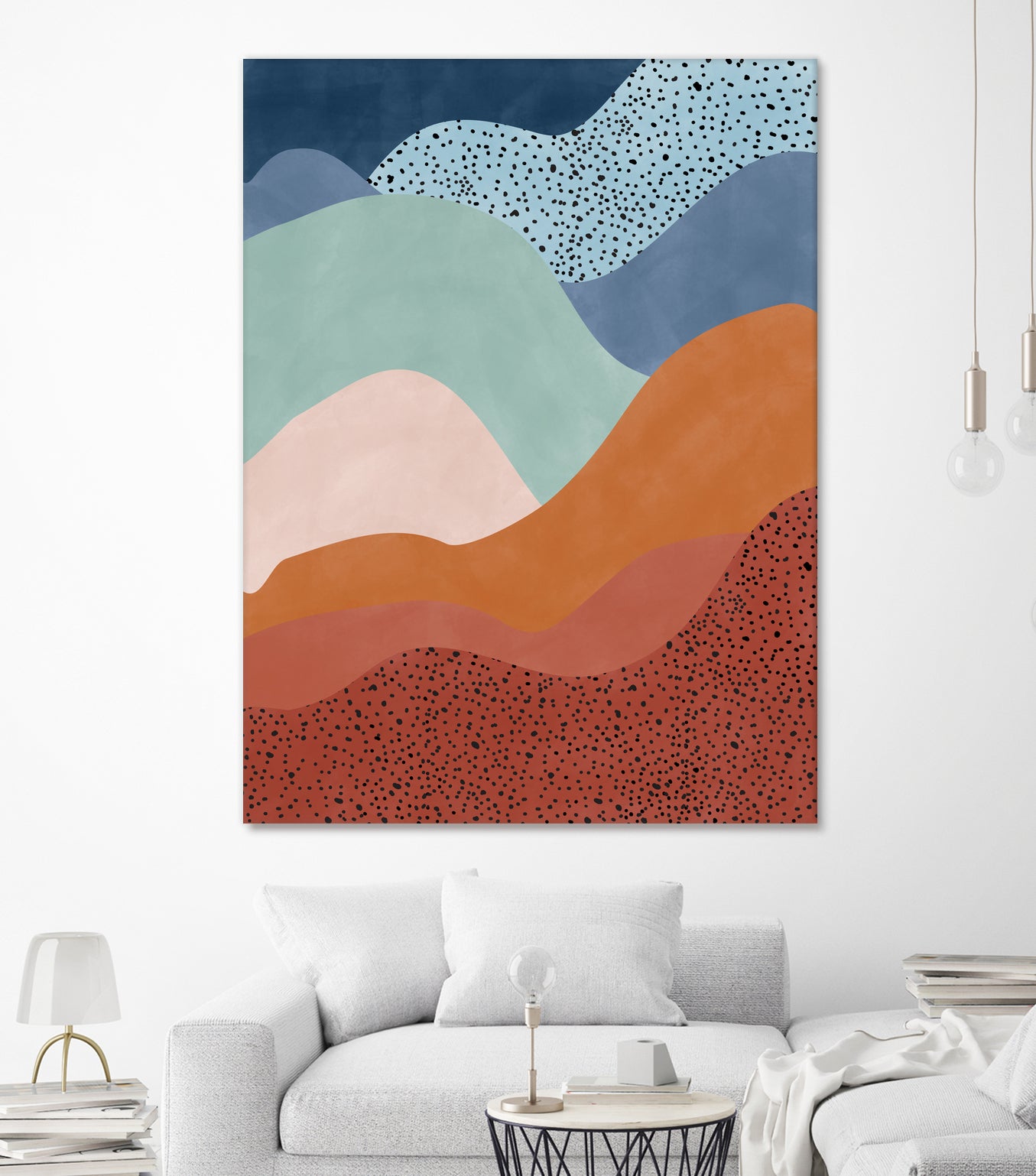 Colorful Wave Scape by Elena Ristova on GIANT ART - abstract abstract