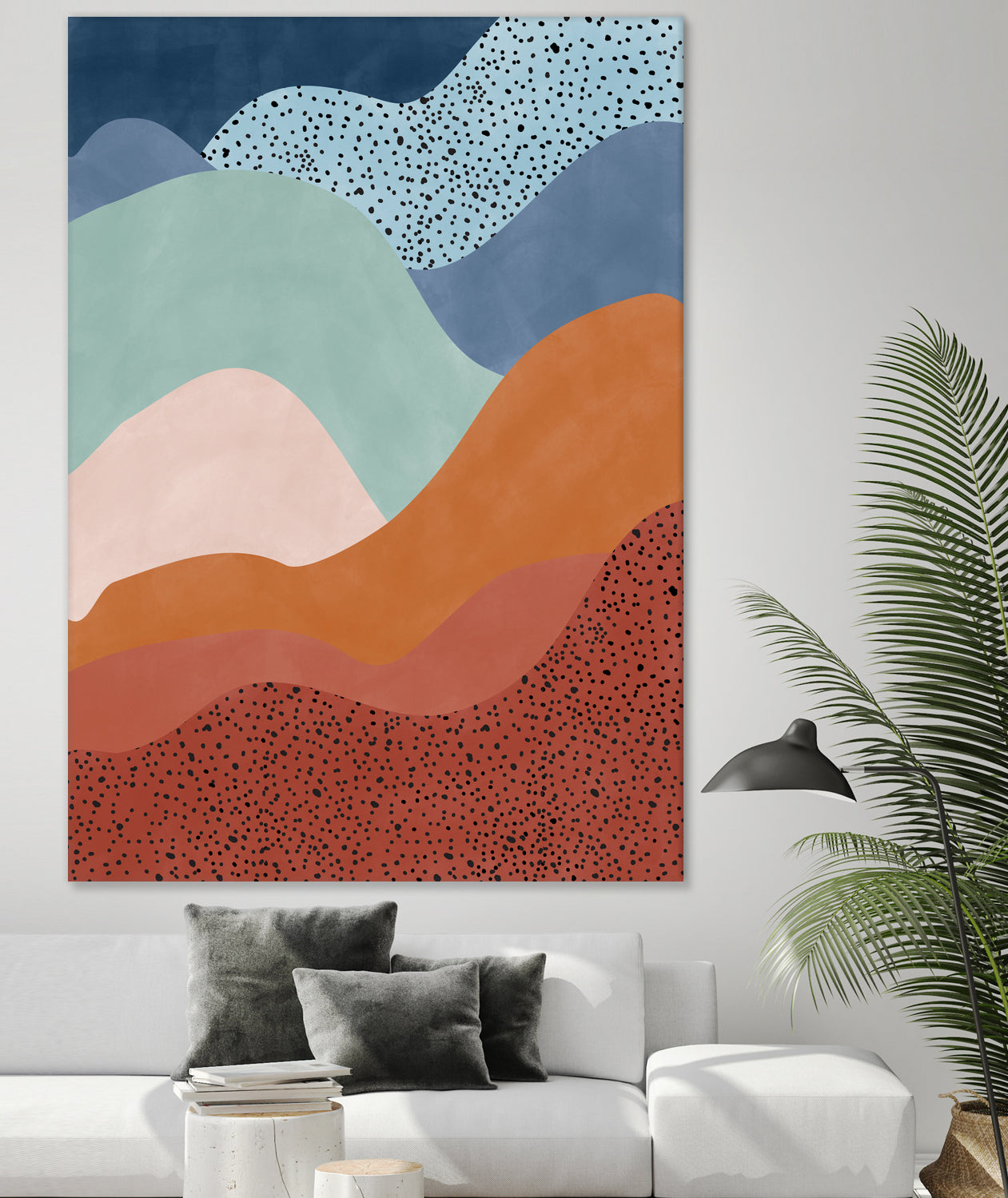 Colorful Wave Scape by Elena Ristova on GIANT ART - abstract abstract