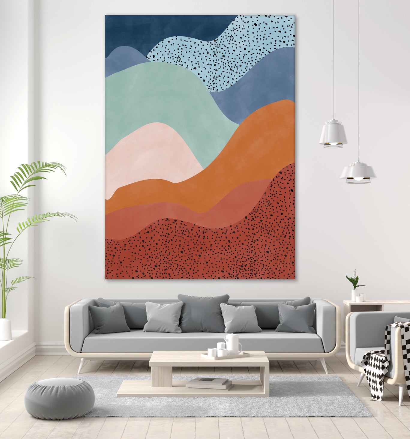 Colorful Wave Scape by Elena Ristova on GIANT ART - abstract abstract
