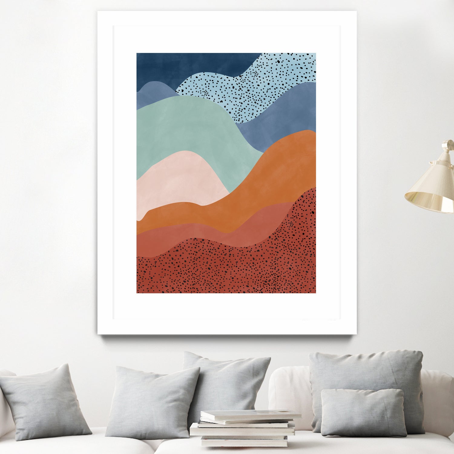 Colorful Wave Scape by Elena Ristova on GIANT ART - abstract abstract