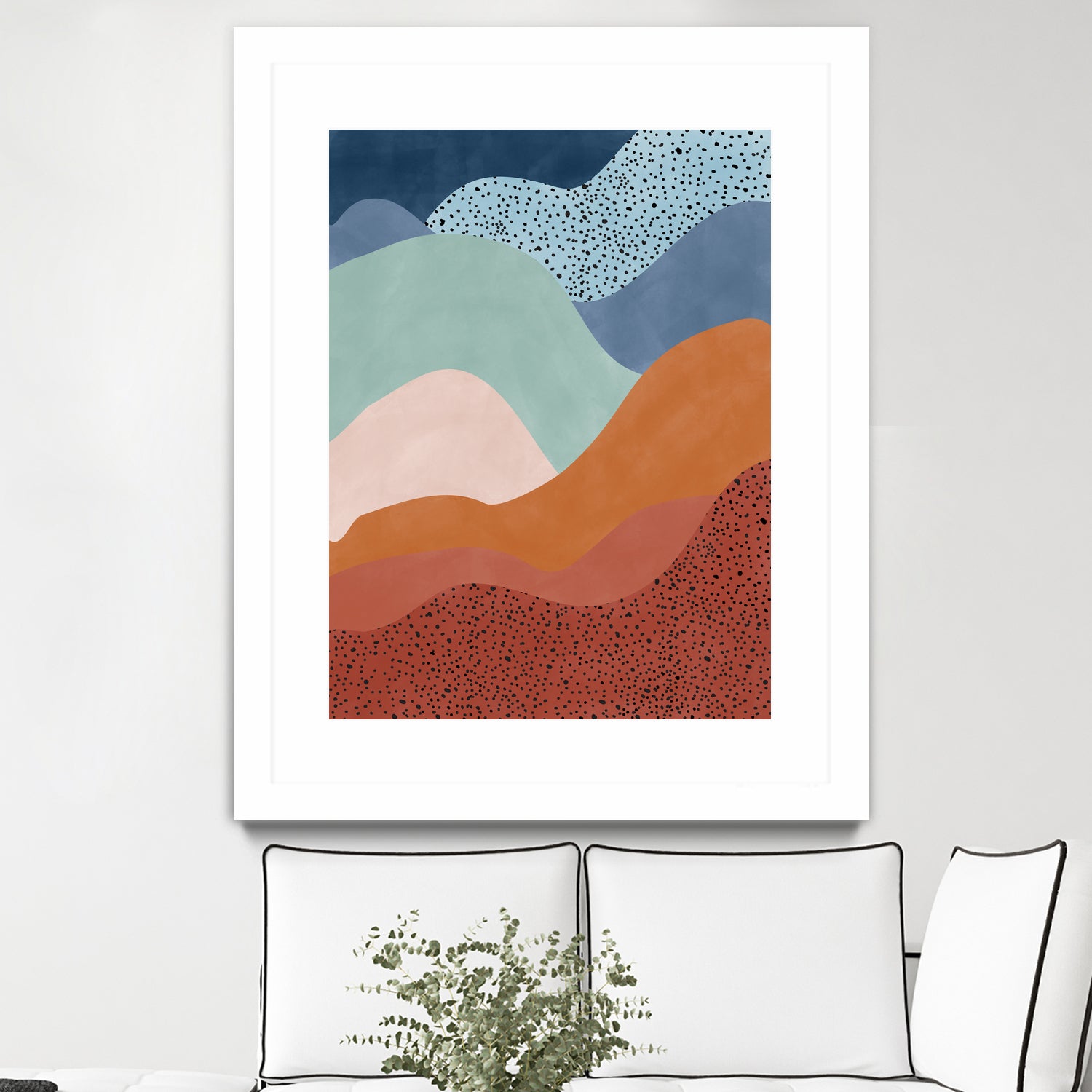 Colorful Wave Scape by Elena Ristova on GIANT ART - abstract abstract