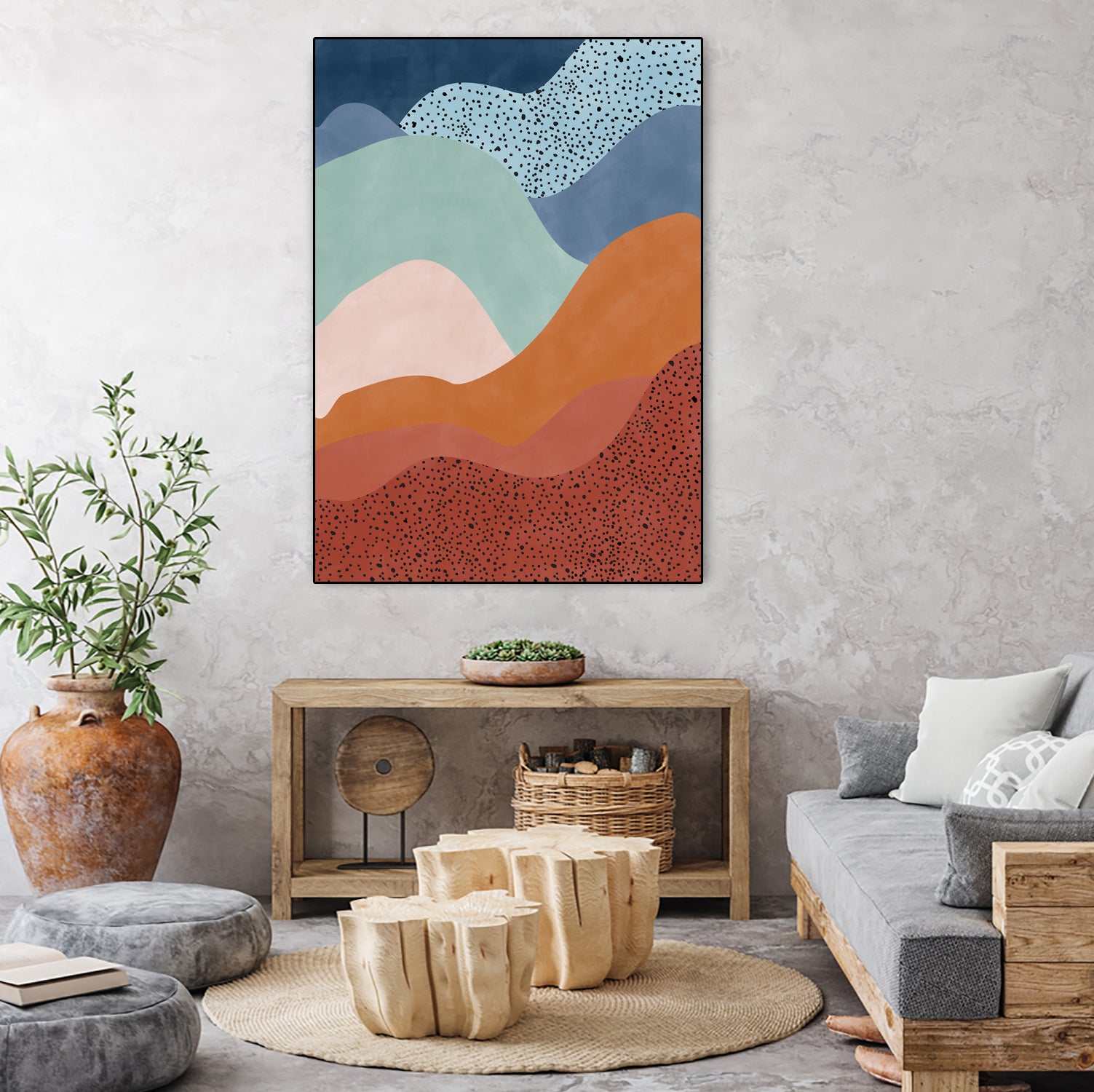 Colorful Wave Scape by Elena Ristova on GIANT ART - abstract abstract